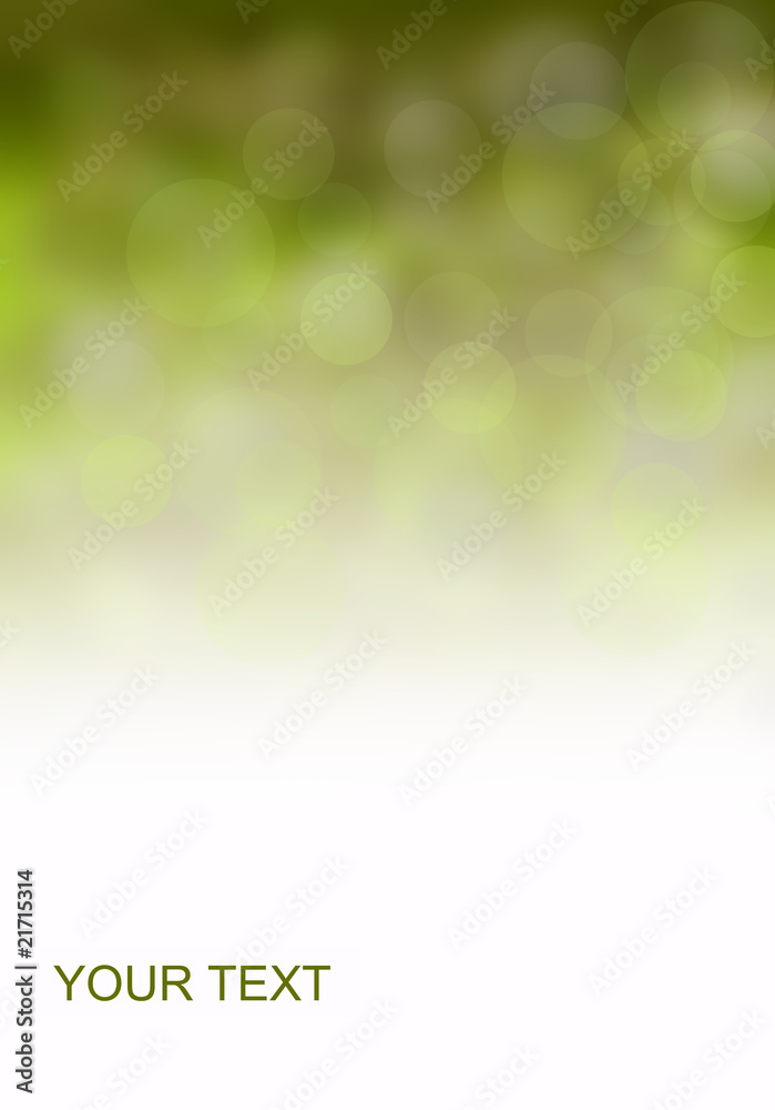 Obraz premium Fond bokeh vert pour affiche publicitaire