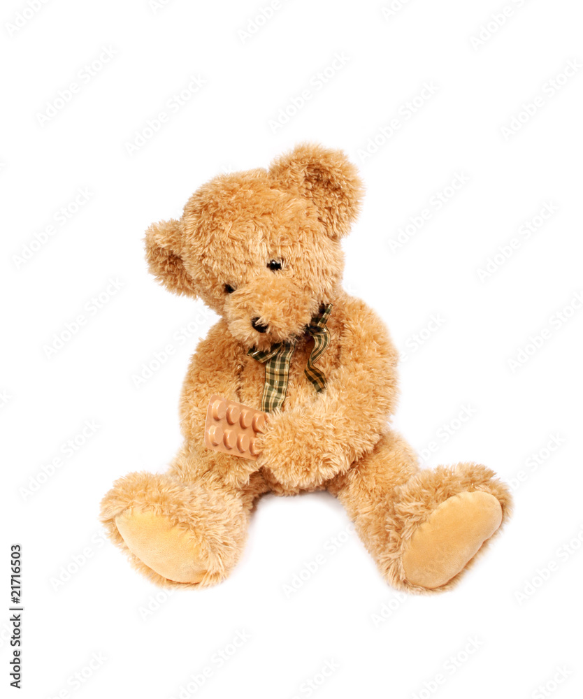 Teddy bear with pills