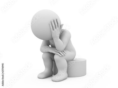 Sad character