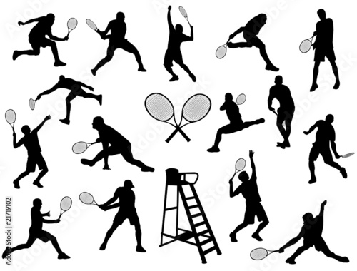 joueurs de tennis en action