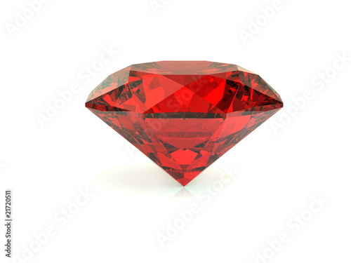 Red diamond on white background