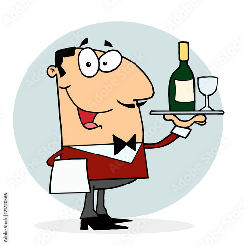 Happy Male Waiter