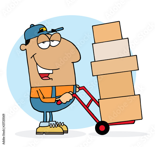 Lazy Hispanic Delivery Man