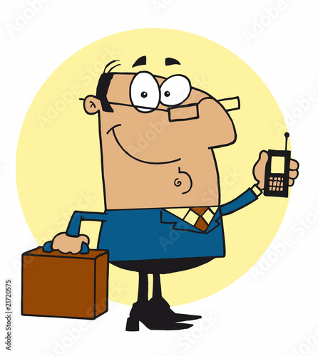 Happy Hispanic Businessman photo