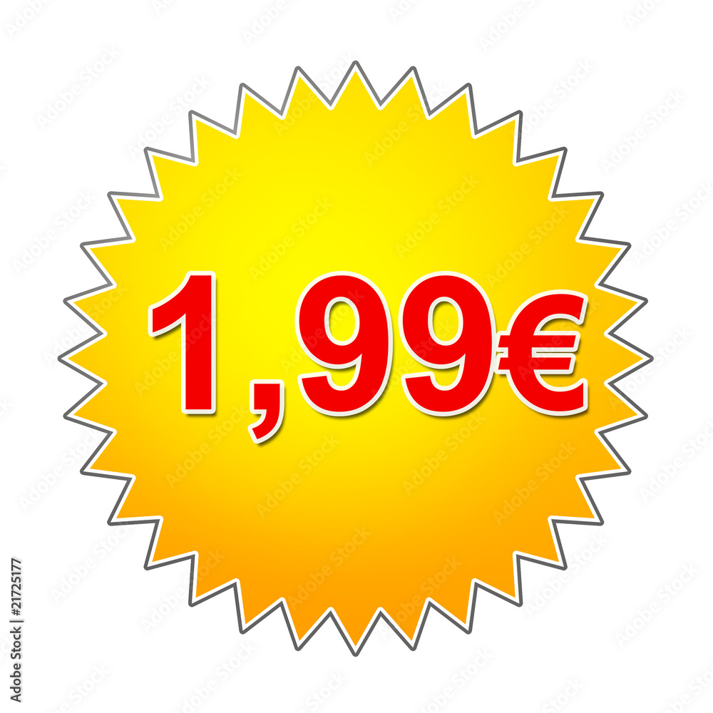 1 99 Euro Button Stock Illustration Adobe Stock
