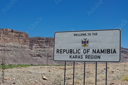 Namibia - Grenzschild