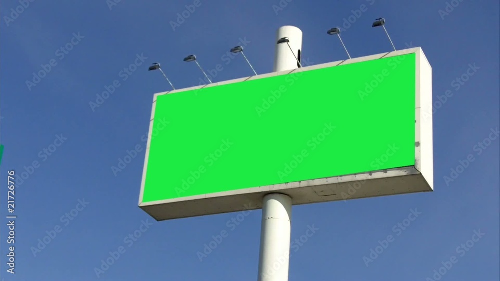 Big street billboard over blue sky Big street billboard over blue sky