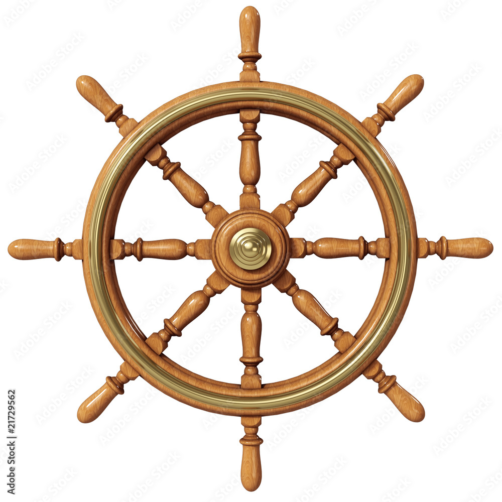 Ship wheel (3d illustration)