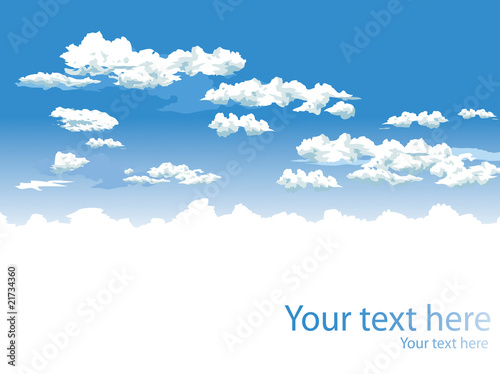 Sky and clouds vector background