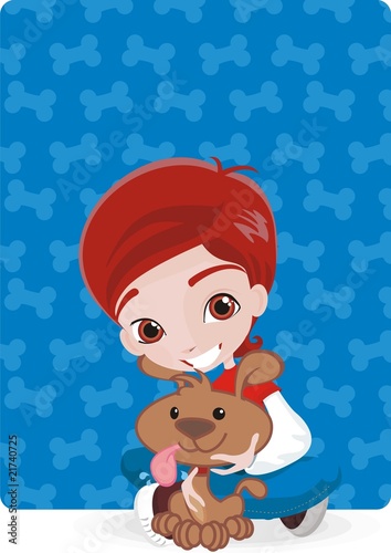 boy and dog