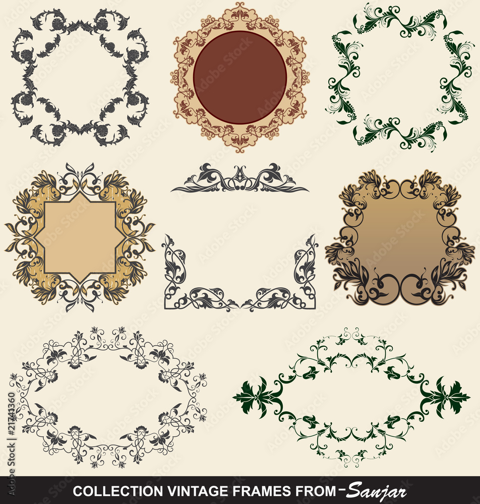 Obraz premium Collection Vintage frames