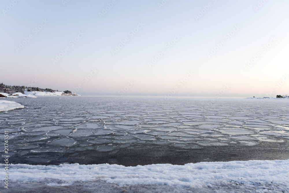 Seashore Landscape in Winter