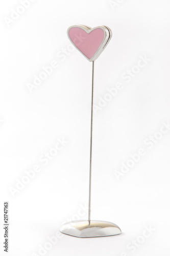 A pink heart shape notes holder photo