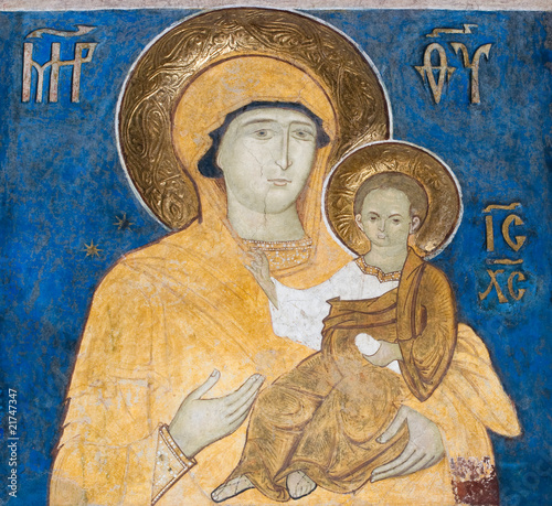 Fresco painting from Arbore Church photo