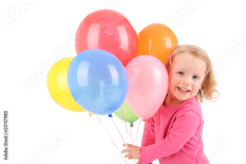 Girl with balloons