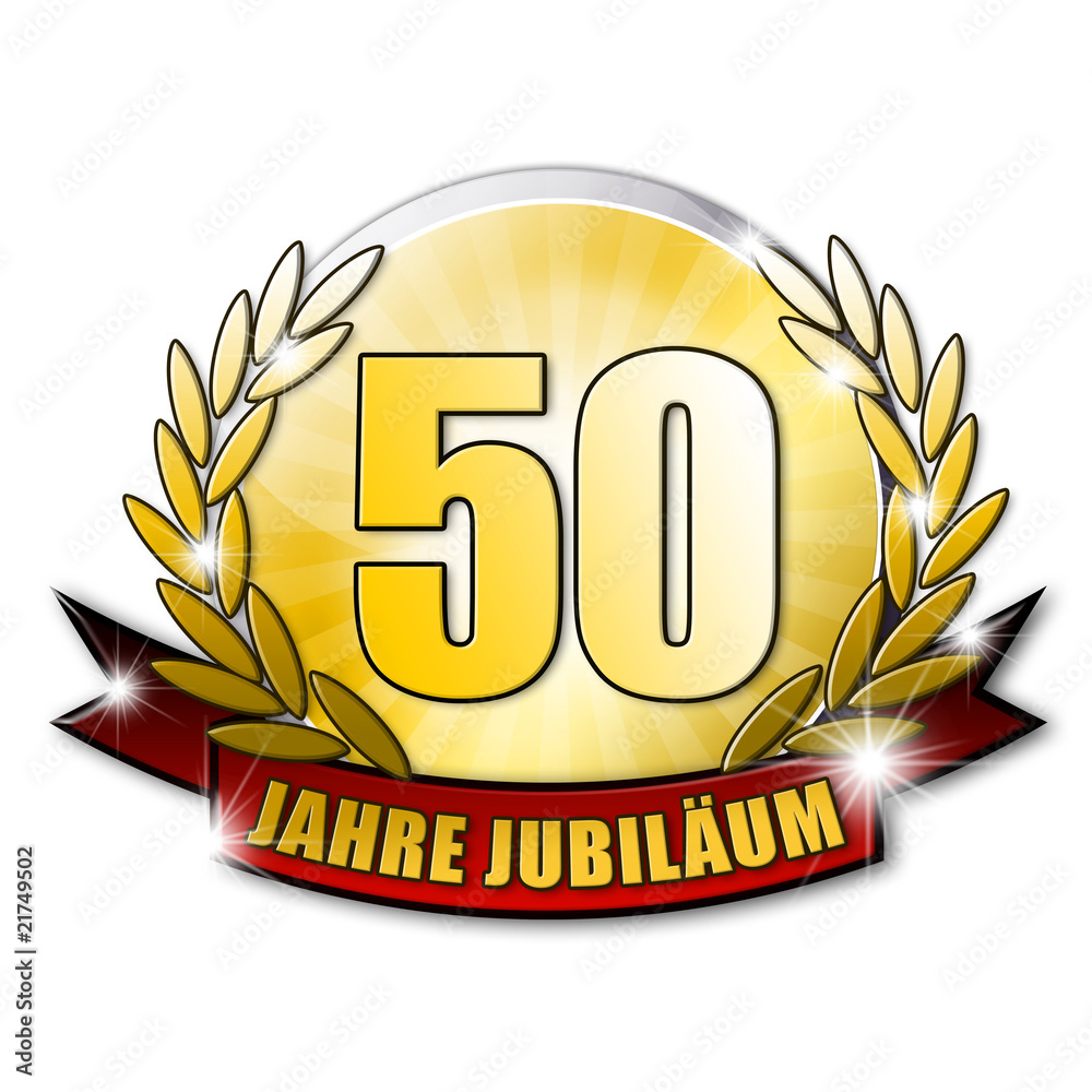 50 Jahre Jubil um Button Icon Stock Illustration Adobe Stock