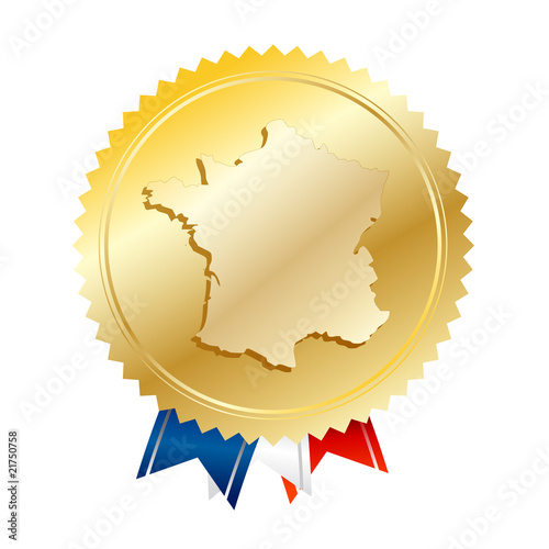 french product guarantee label vector