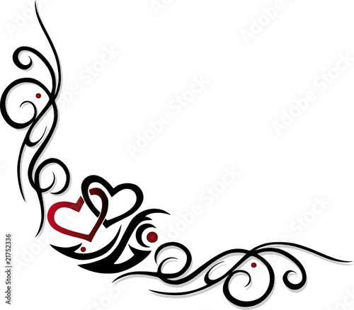 Herz, Liebe, love, Valentin, tattoo, design element, Ranke