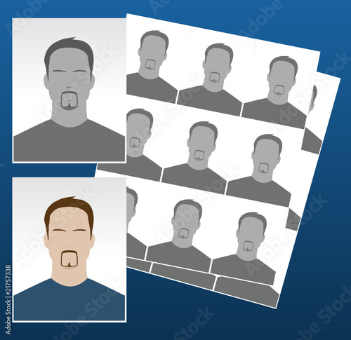 Vector photo icons with faces