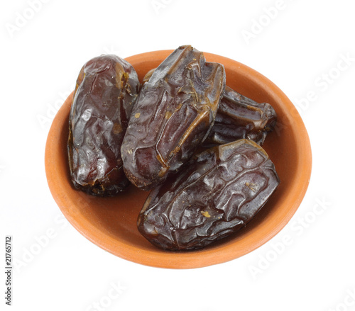 Medjool dates in a dish