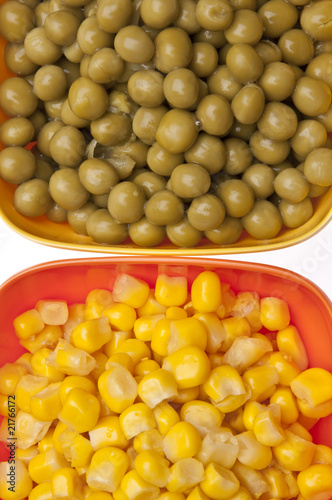 Macro of Vibrant Peas and Corn