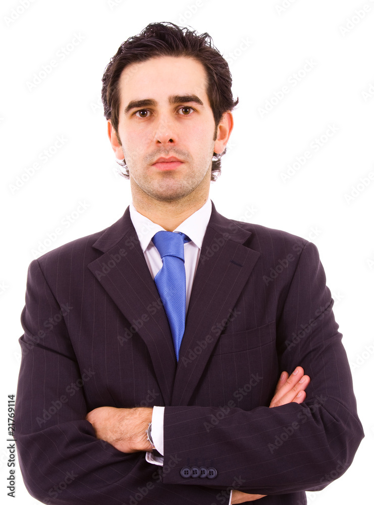 portrait of young business man, isolated on white portrait of young business man, isolated on white