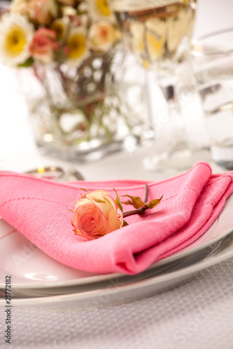 Romantic table settings