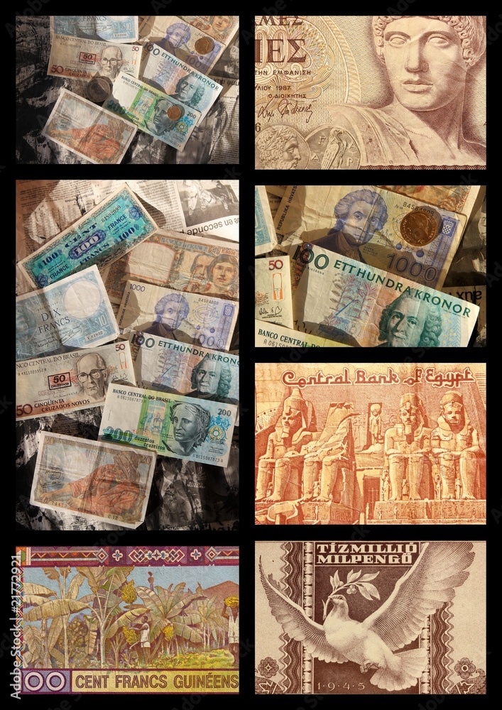 Fototapeta premium Collection de billets de banque