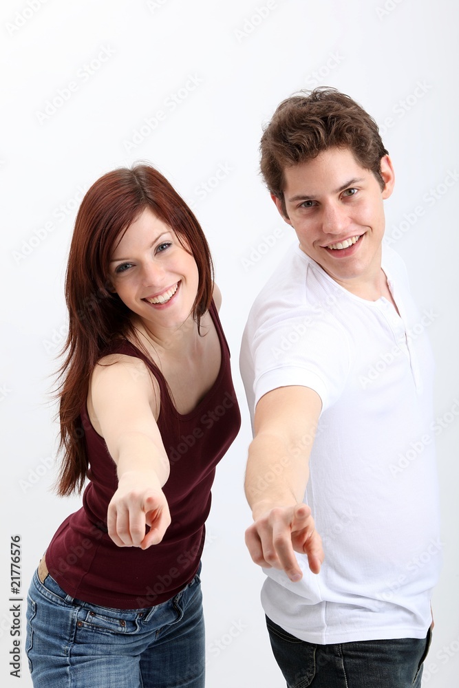 young woman and man young woman and man