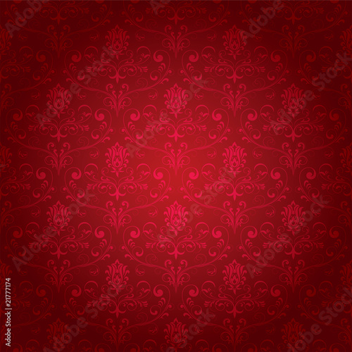 Red seamless ornate pattern