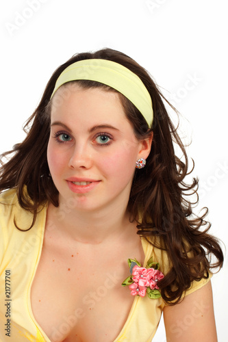 A pretty young woman.