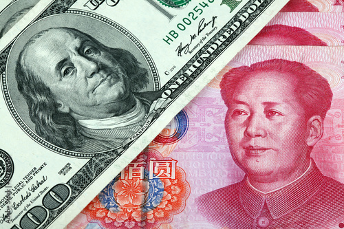US dollar and Chinese yuan