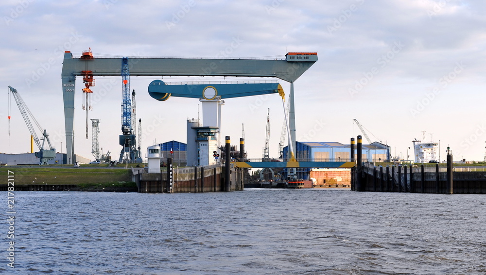 Fotografie Mündung der Este in die Elbe