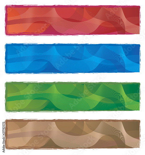 Ensemble de Bannières Motif Vagues