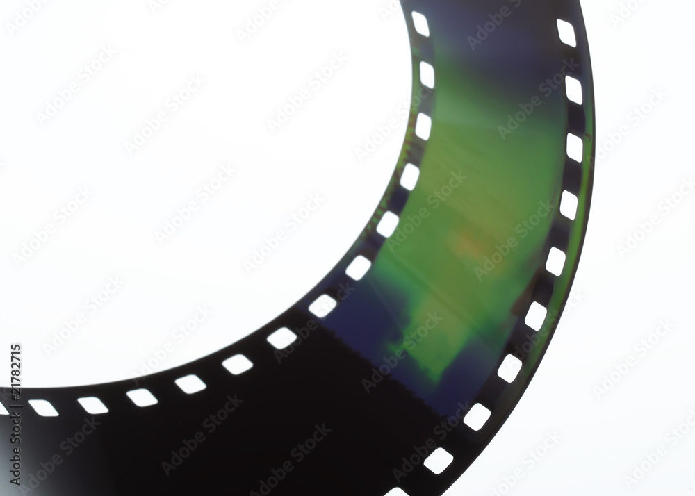 Film on a white background