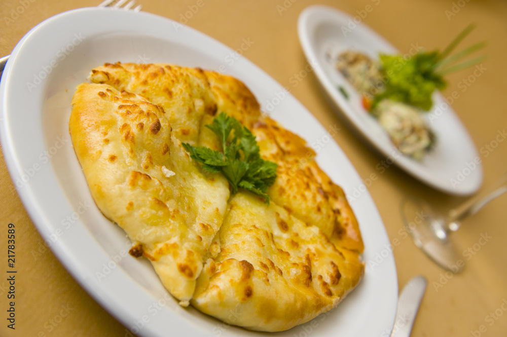 Caucasian kitchen dough - khachapuri Caucasian kitchen dough - khachapuri