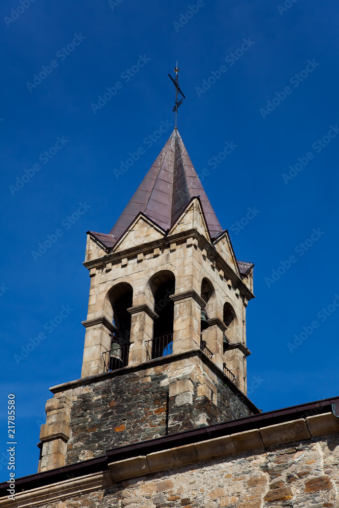 Campanario iglesia de Ponferrada, Leon, Spain