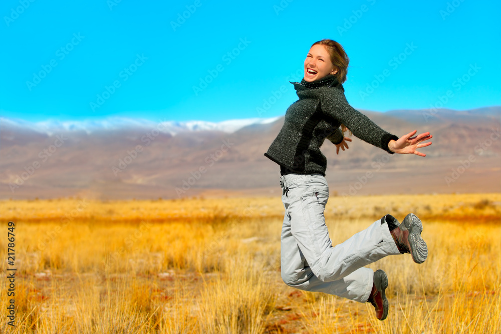 Fototapeta premium jumping girl