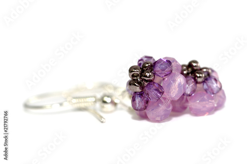 violet-colored earrings 1