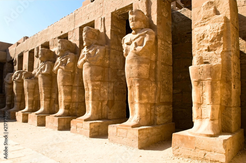 the statues of Karnak temple complex, Egypt