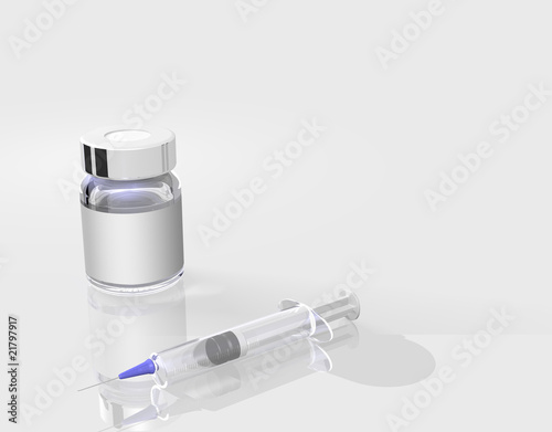Injection syringe set