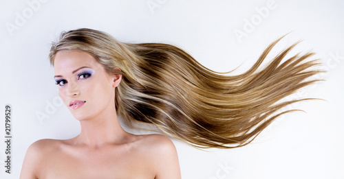 Attractive woman with beauty long hairs