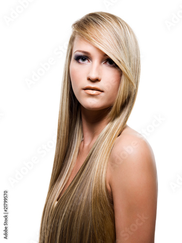 attractive woman with beauty long hair