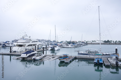 Canvas Print ship park in hong kong