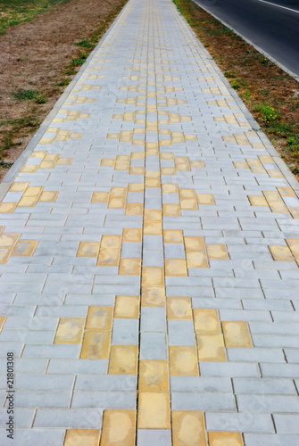 Road from a tile