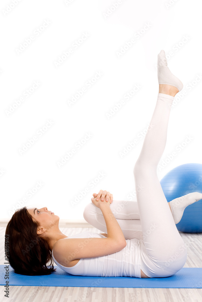 Fototapeta premium Woman doing fitness exercise