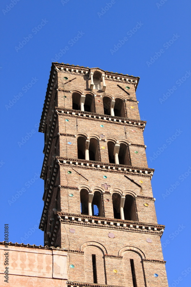 Romanic church tower