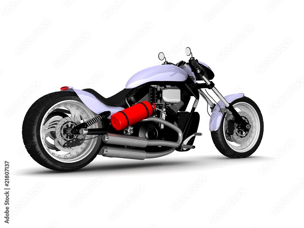 modern motorcycle isolated on white background