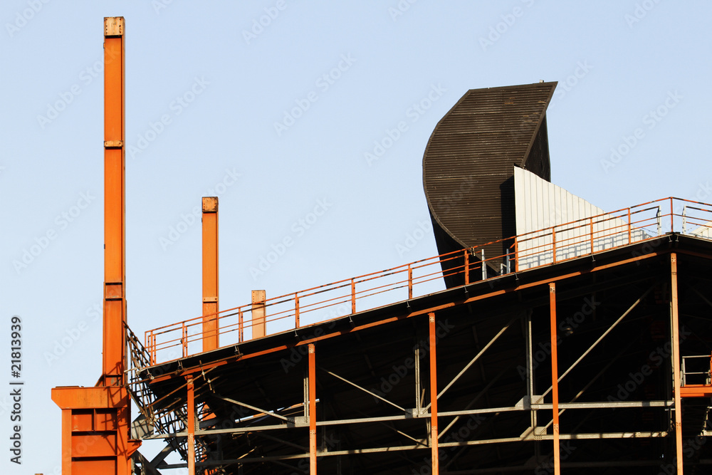 Demolition of structures in a factory Demolition of structures in a factory