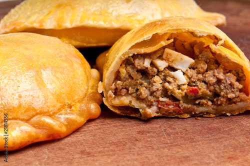 Open beef empanada